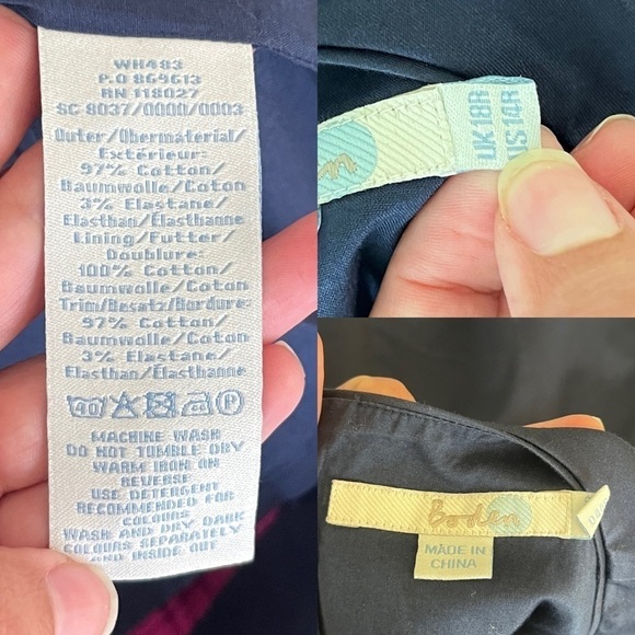 Boden Women’s Size 14 Blue Sleeveless Sheath Mini Dress Cotton Minimalist Office - Picture 3 of 13